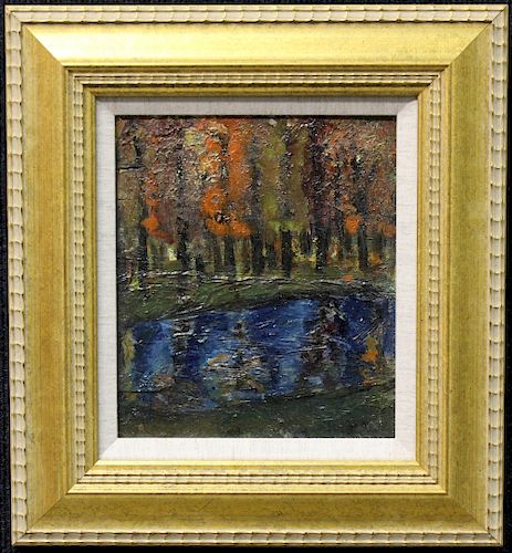 French Impressionist School River Landscape
