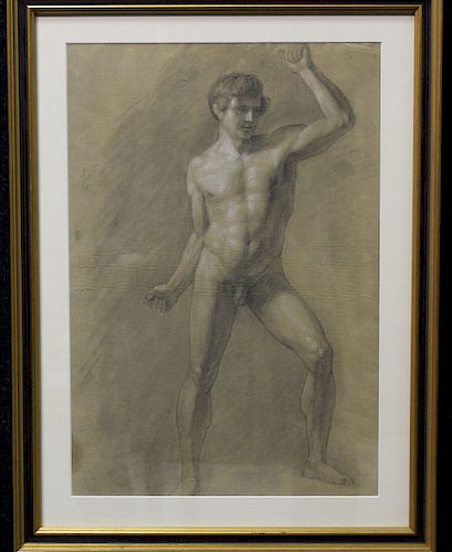 Florentine Academic Nude Charcoal Sketch