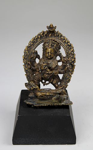 Early Antique Tibetan Bronze Mahakala Figure