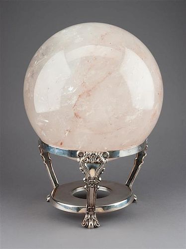 A Rock Crystal Sphere Diameter 12 inches.