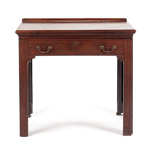 A George III Mahogany Architect's Desk Height 33 x width 36 x depth 23 1/2 inches (closed).