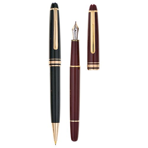 MONTBLANC fountain pen and mechanical pencil.