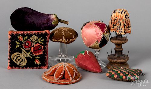 Antique pin cushions and small pillows