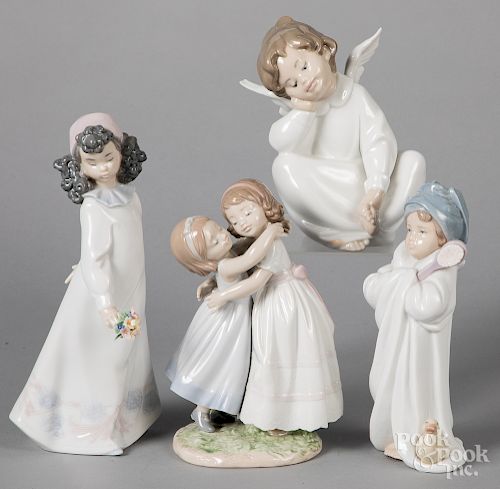 Four Lladro porcelain figures of children