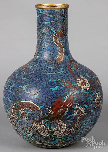 Chinese cloisonné urn