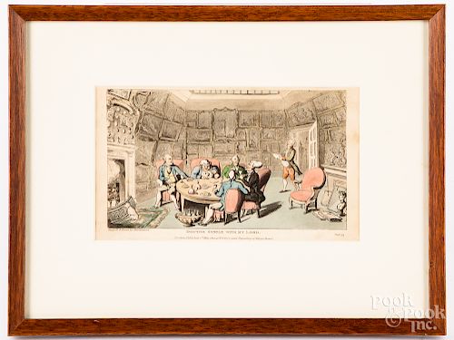 Set of four Doctor Syntax color lithographs