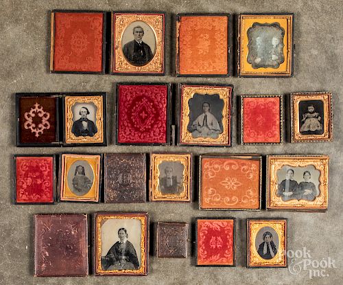 Group of early daguerreotypes, tintypes, etc.