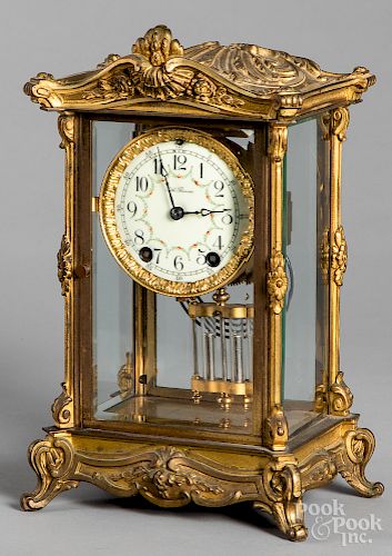 Seth Thomas gilt bronze mantel clock