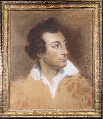Signed, Antique Pastel of a Gentleman