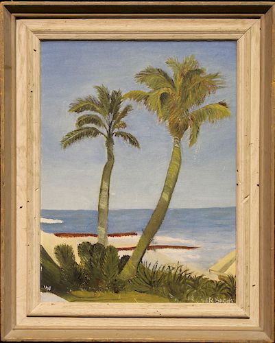 R. Sachs, 1961 Florida Coastal Painting