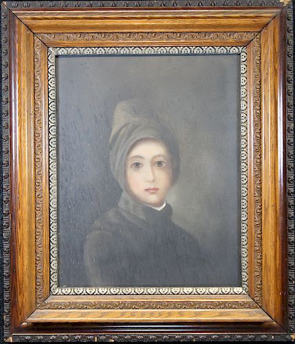 Antique European Portrait of a Young Woman