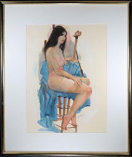 Charles W. Laskey, Seated Nude Woman
