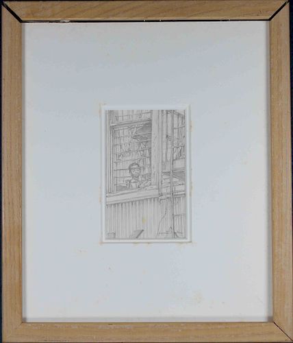 Jeanette Martone, Drawing of Boy in a Window