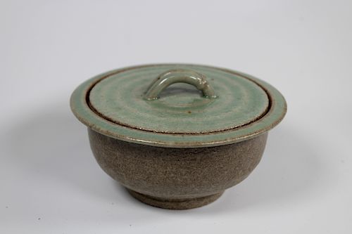 Chinese, Glazed Pottery Covered Bowl