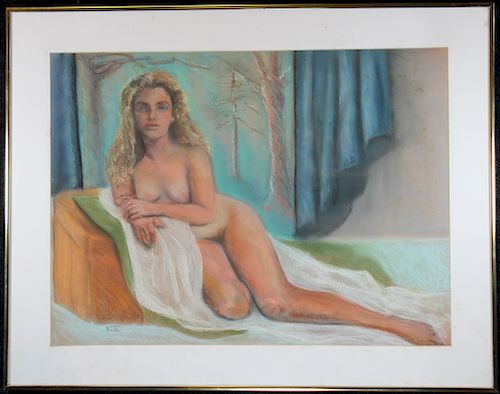 Better, Signed 20th C. Painting of Nude Woman