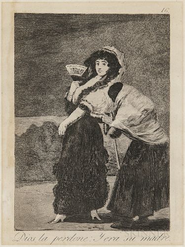 Francisco José de Goya y Lucientes (Spanish, 1746-1828)  Diosla perdone: y era su madre
