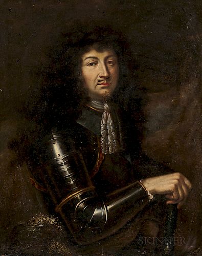 French School, 17th/18th Century Style  Nobleman in Armor