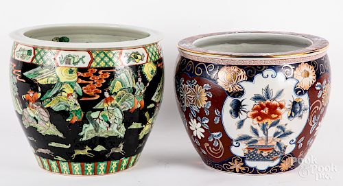 Two Chinese porcelain jardinières