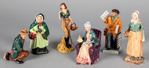 Collection of six Royal Doulton figures