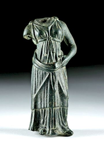 Roman Bronze Standing Female Goddess / Muse