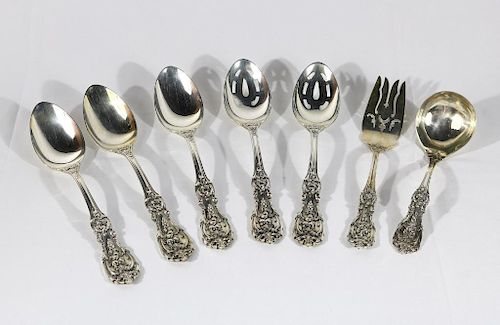 Reed and Barton 7pc Sterling Spoon & Fork Set