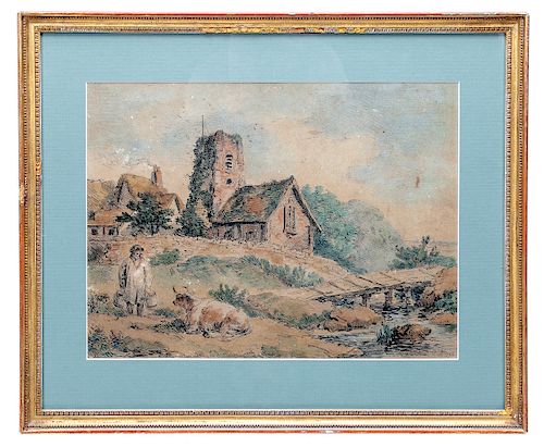 George Moreland, 18th C. English Landscape Drawing