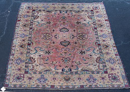 Hand Woven Anatolian Rug or Carpet, 9' 5" x 8' 8"