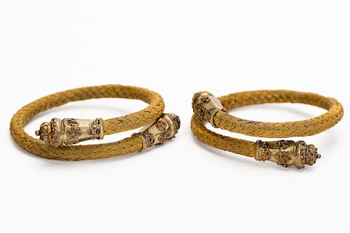 Pair Victorian Etruscan Revival Bracelets