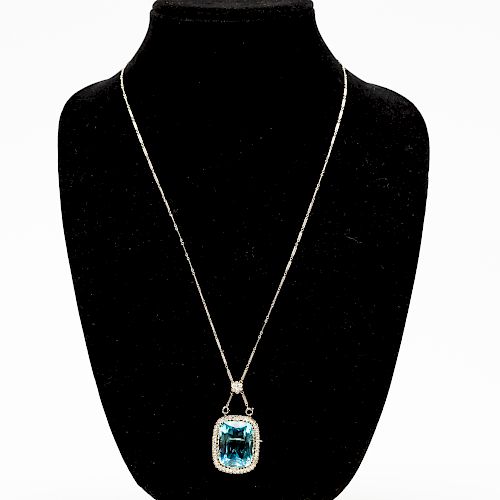 38ct Aquamarine Necklace, Owned by Lily Langtry