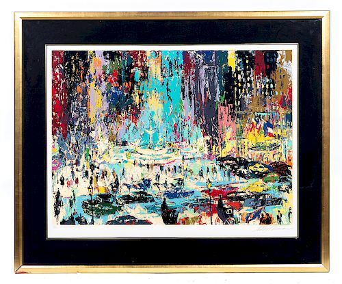 LeRoy Neiman Serigraph, "The Plaza Square", Signed