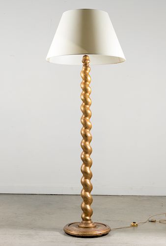 Jean-Michel Frank Standard Lamp, Twisted Giltwood