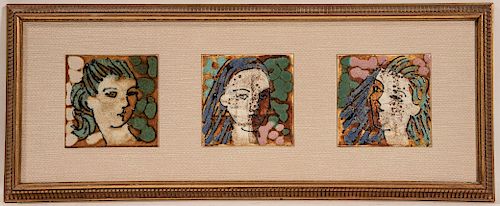 Harris G. Strong, Triptych of 3 Ceramic Tiles