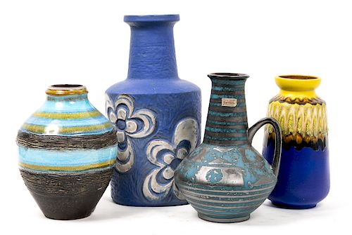Group, Four MCM Carstens Tonnieshof Pottery Pieces