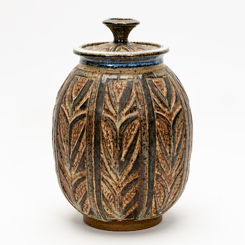 Dan Sorensen Large Studio Pottery Lidded Jar
