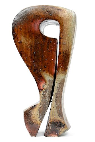 Eric Knoche MCM Glazed Pottery Abstract Sculpture