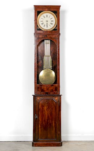 Mahogany Gridiron Pendulum Clock on Stand