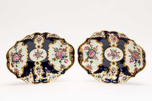Pair, 18th Century Worcester Serving Dishes