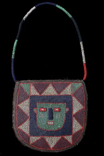 Plains Indian Multi Colored Beaded Pouch