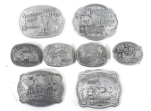 1990- 1997 Hesston National Finals Rodeo Buckles
