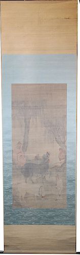 Early Antique Chinese Scroll Painting, Signed