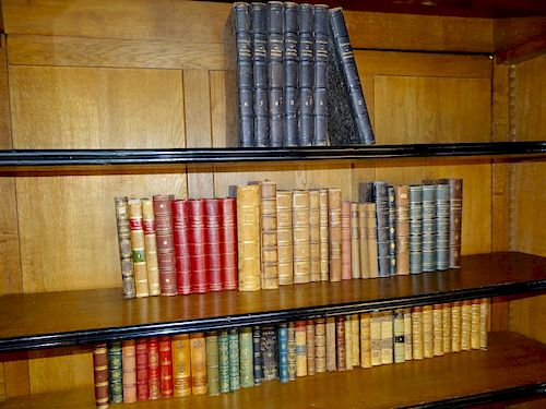 MISC. LOT OF 69 LEATHER BOUND BOOKS