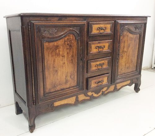 PROVINCIAL LOUIS XV STYLE MIXED WOOD BUFFET