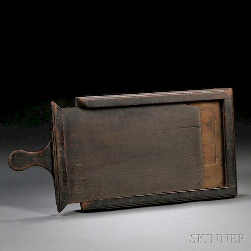 Black-painted Wooden Galley and Slice Wood Type Printing Device