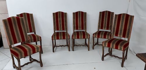 SET OF 6 LOUIS XIV STYLE CHAIRS