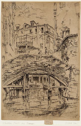 James Abbott McNeill Whistler (American, 1834-1903)  Ponte del Piovan