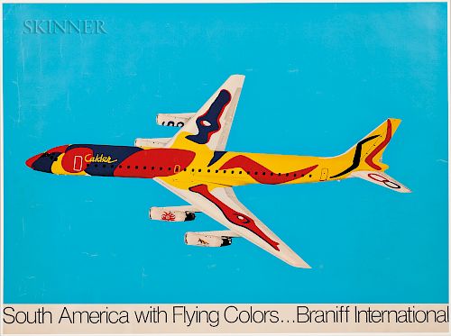 After Alexander Calder (American, 1898-1976)  South America with Flying Colors...Braniff International