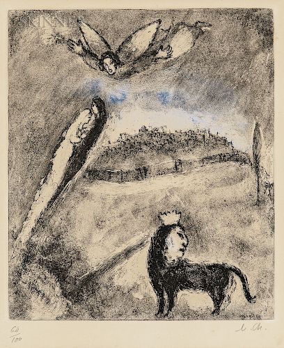 Marc Chagall (Russian/French, 1887-1985)  Salvation for Jerusalem