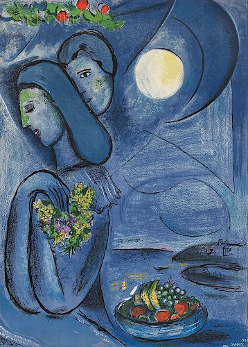 After Marc Chagall (Russian/French, 1887-1985)  Saint-Jean-Cap-Ferrat