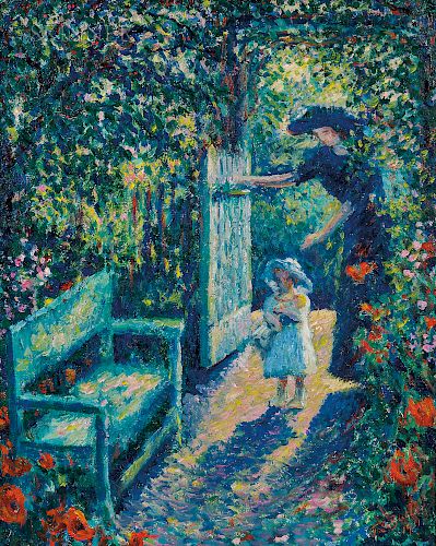 Theodore Earl Butler (American, 1861-1936)  A La Porte du Jardin