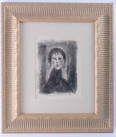 Amedeo Modigliani Attributed Portrait Watercolor